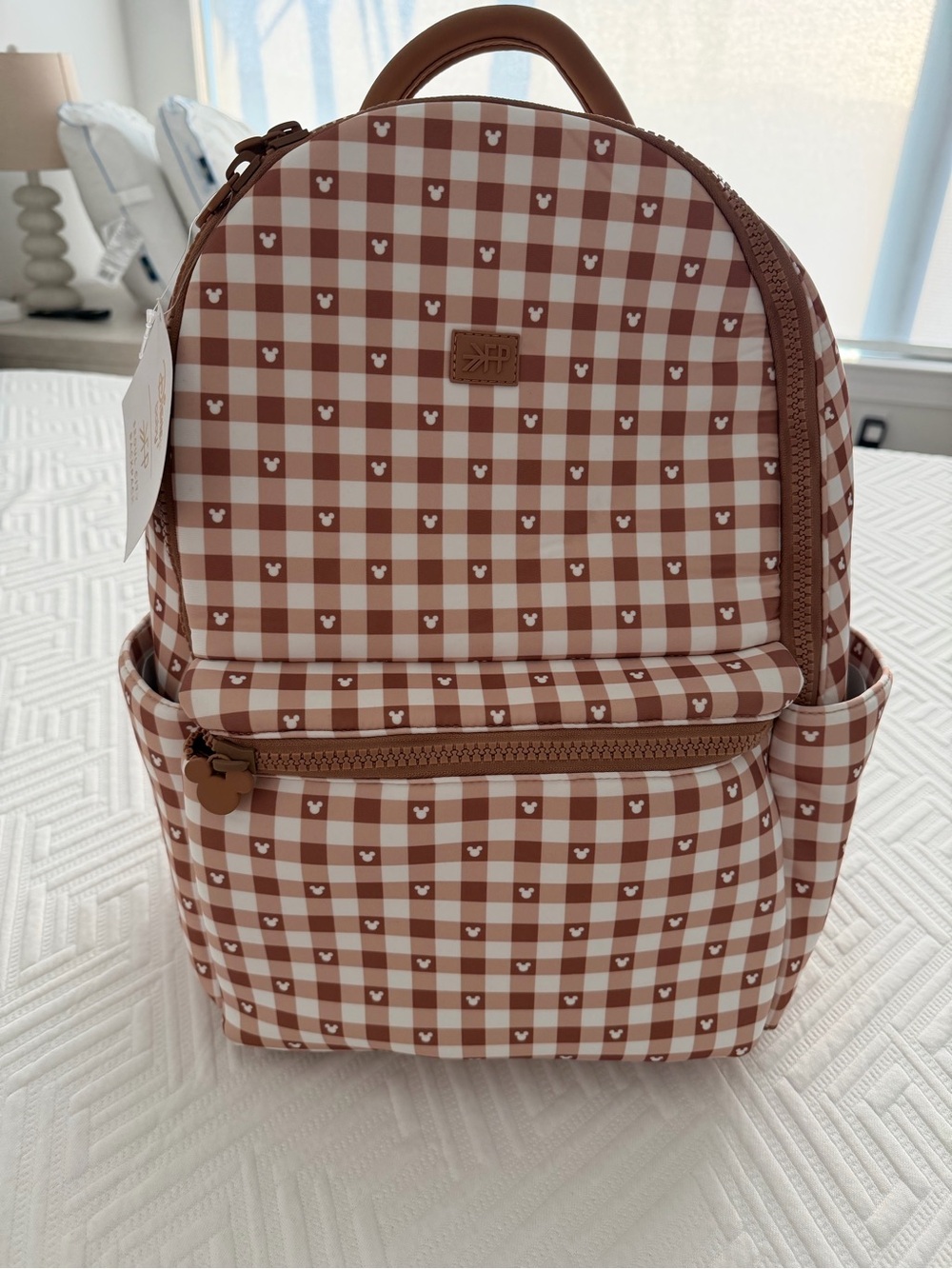 Freshly Picked Disney Mickey Gingham Seoul City Diaper Backpack